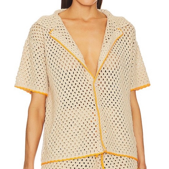 NWT BLANCA Connie Knit Shirt in Sand